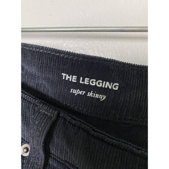 AG Adriano Goldschmied Women's Corduroy Pants Black Size 27R Super Skinny Ankle - Picture 10 of 16